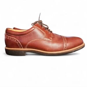 Johnston & Murphy Men's BARLOW CAP TOE Brown Leather Shoes Size 10.5 M Oxford
